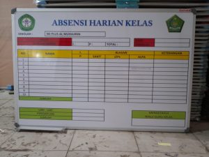 papan data absensi siswa